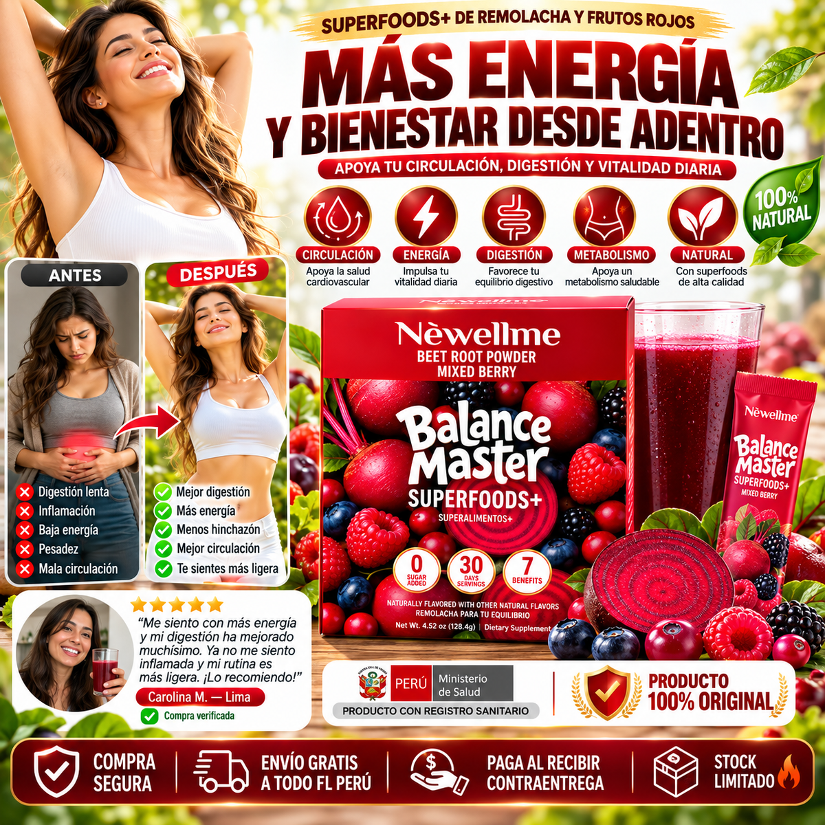 BALANCE MASTER – SUPERFOODS+ (30 SOBRES)