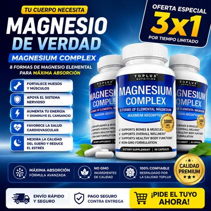 Magnesium Complex ORIGINAL 90 CAPSULAS - OFERTA 3X1 SOLO POR HOY