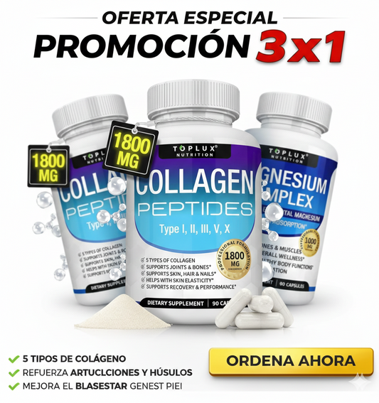 Collagen Complex Peptides - 5 tipos de colágenos -