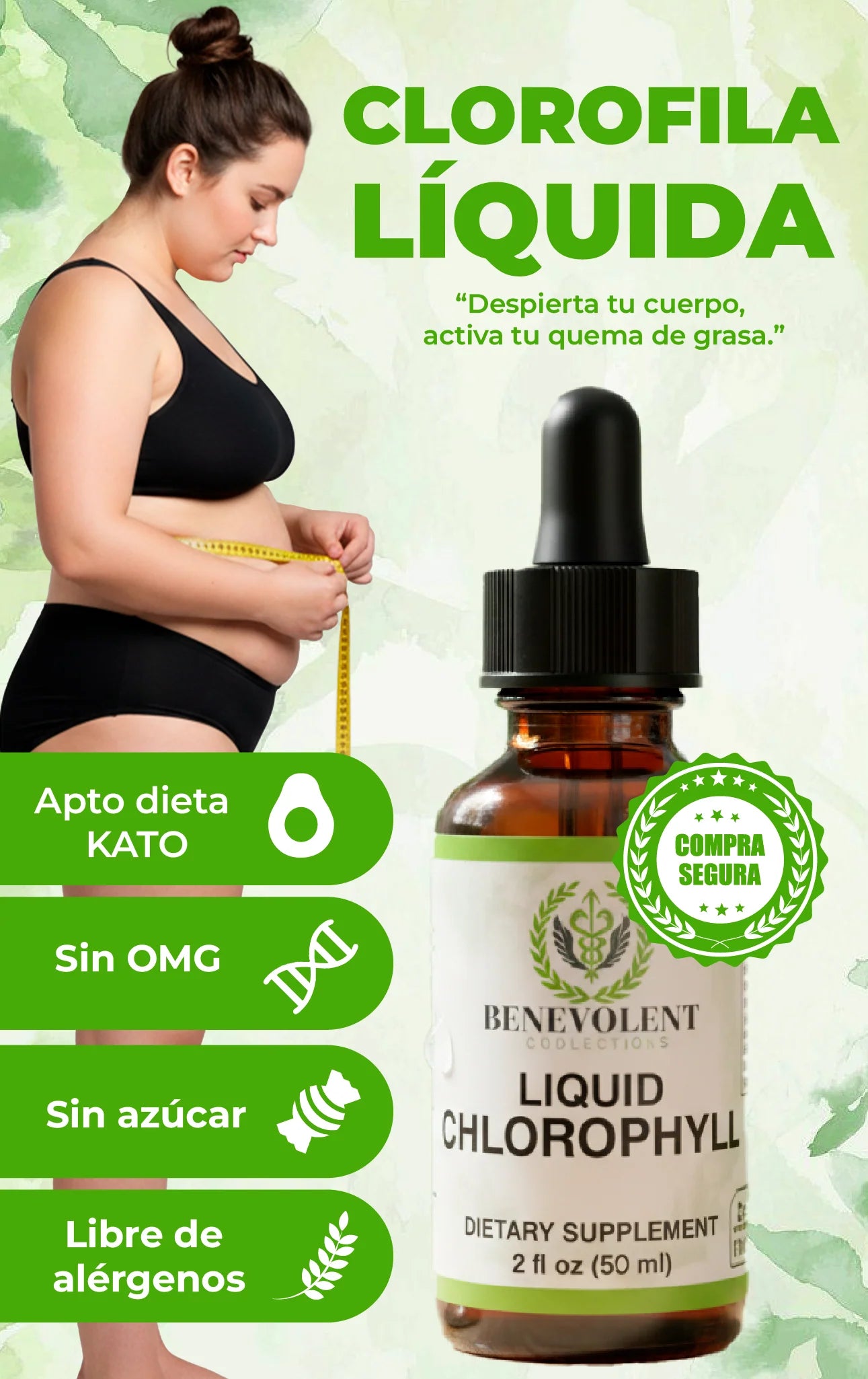Benevolent™ Clorofila Liquida - Solución en Gotas