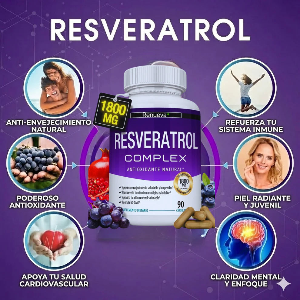 Resveratrol Complex | Tecnología Anti-Envejecimiento de Alta Potencia
